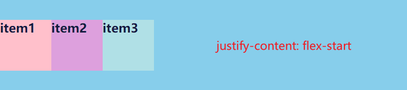 justify-start